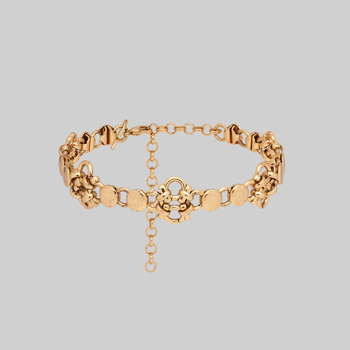 gold knotwork chainmail chunky bracelet