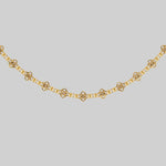 gold chainmail knotted chain necklace