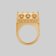 Gothic Cathedral Secret Tomb Gold Ring 