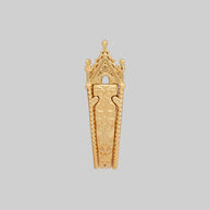 Secret Tomb Gold Ring Gothic Cathedral Double Band