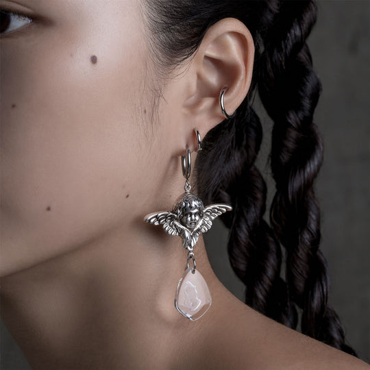 Regal rose claw shop earrings