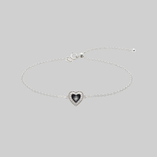 FLAPPER. Gatsby Garnet Bracelet - Silver