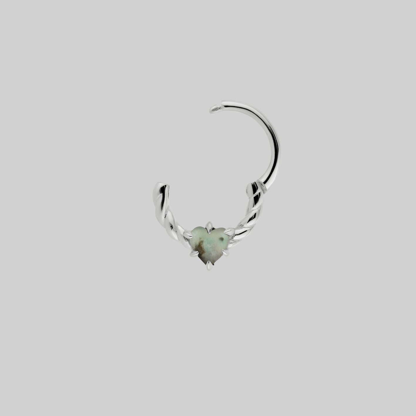 silver twisted septum ring