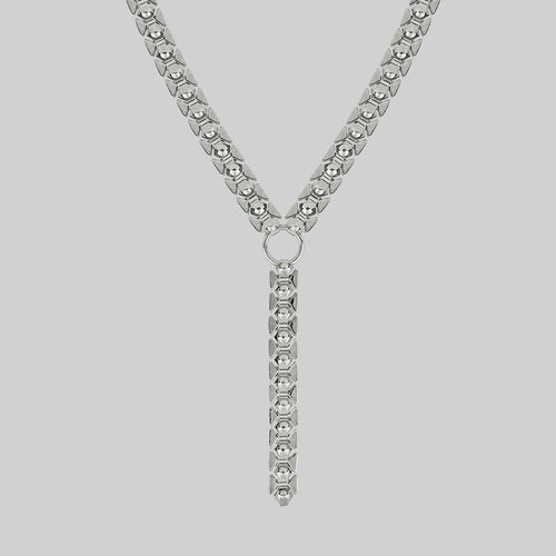 VOW. Fleur de Lis Charm Choker - Silver