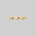 gold gothic basic intricate thorn stacking ring