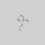 silver thorn vintage gothic stud earring left