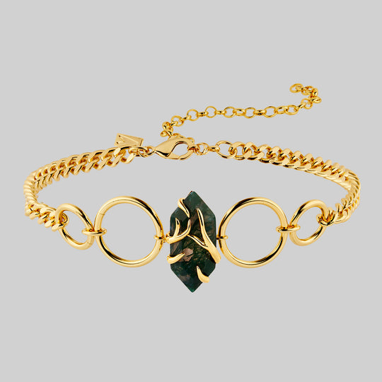 The Swamp Roots Gemstone Choker - Gold
