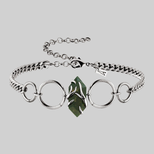 The Swamp Roots Gemstone Choker - Silver