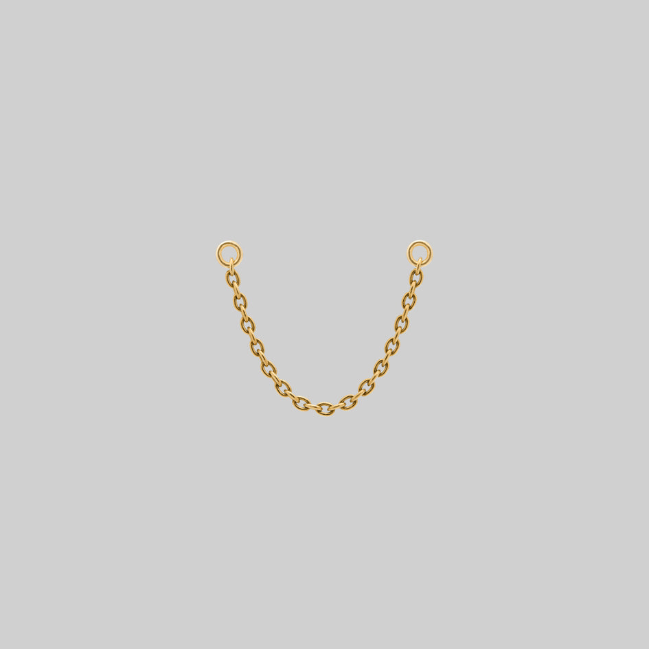 Gold titanium piercing chain body 40mm