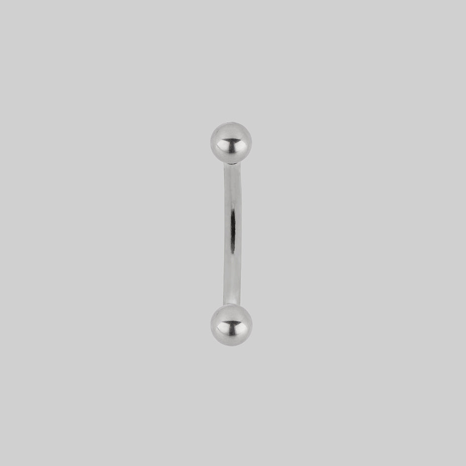 Silver titanium curved barbell silver 10mm