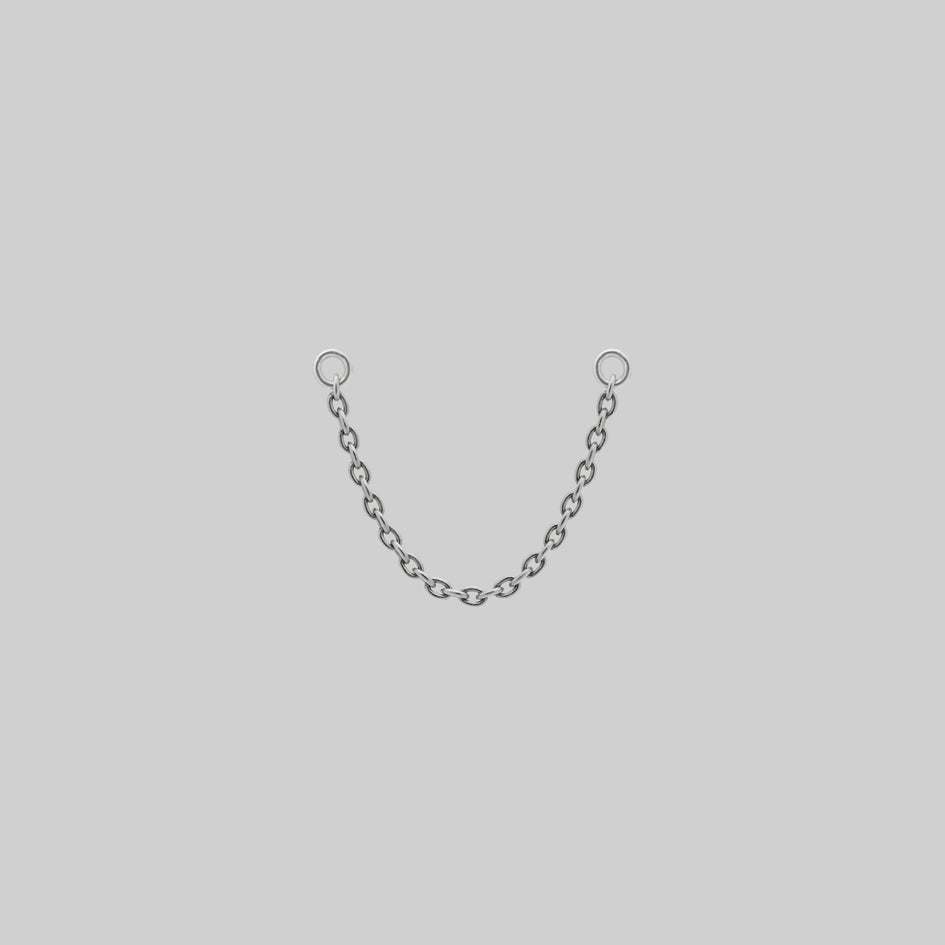 Titanium silver piercing chain 40mm