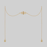 medieval armour style gothic face chain gold