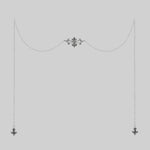 medieval armour style gothic face chain silver