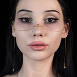 medieval armour style gothic face chain gold