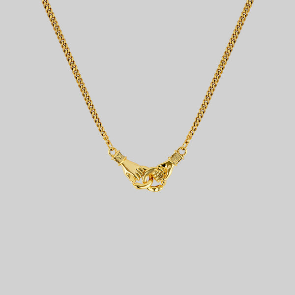 UNITY. Linking Hands Necklace - Gold – REGALROSE