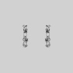 VALERIAN. Climbing Ivy Hoop Earrings - Silver