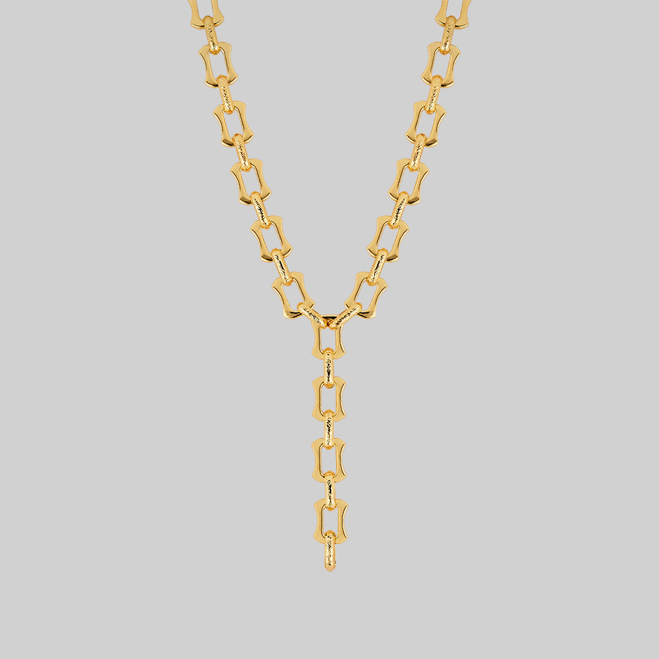 Sparkly Rhinestone Lariat Pendant Statement Choker Necklace - Gold – Trendy  & Unique