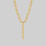 gold plated lariat style chain