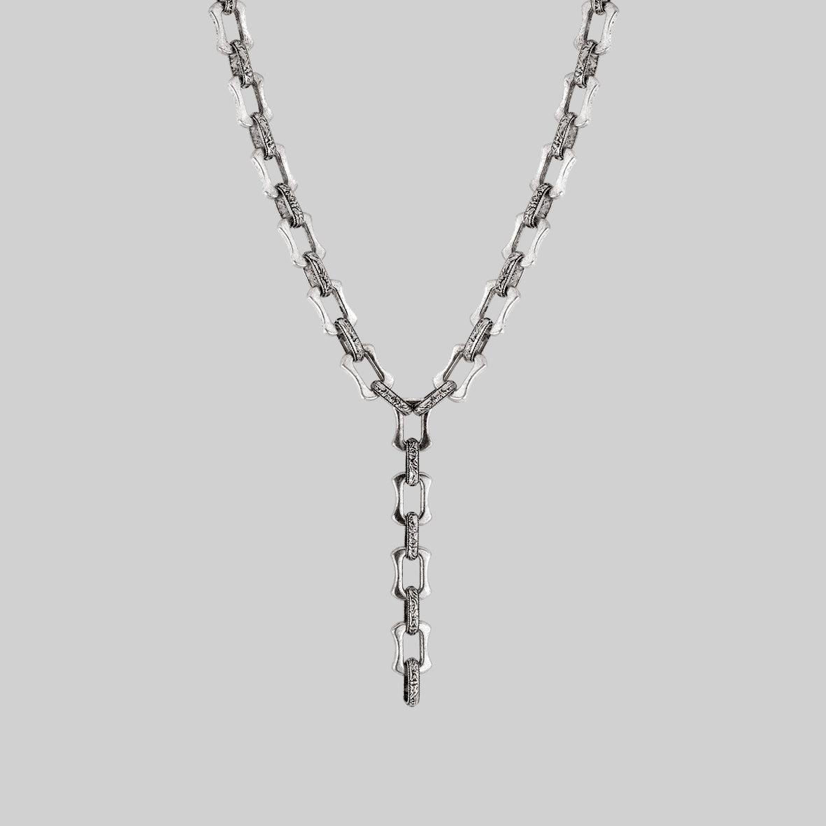 silver plated chunky drop chain