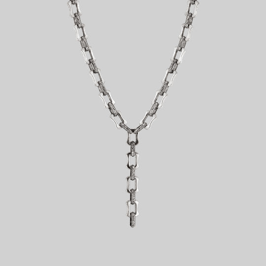Giant Silver T-Bar on 80cm Chunky Belcher Chain Necklace - Tilly Sveaas  Jewellery
