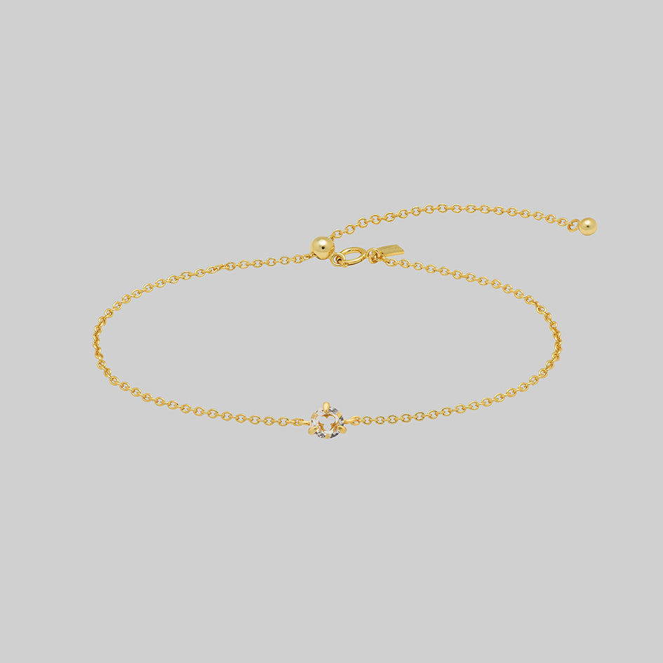 Trefoil Glass Bracelet Gothic Gold Style