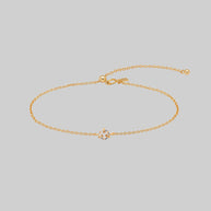 Trefoil Glass Bracelet Gothic Gold Style