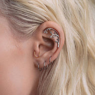silver ear arch cartilage piercing