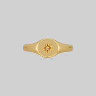 gold plated oval signet ring
