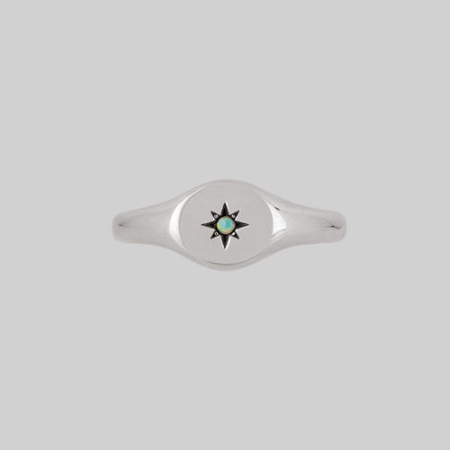 FAWN. Opal Silver Leaf Ring