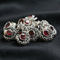 red garnet variants earrings
