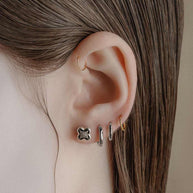 silver tudor vintage stud earrings
