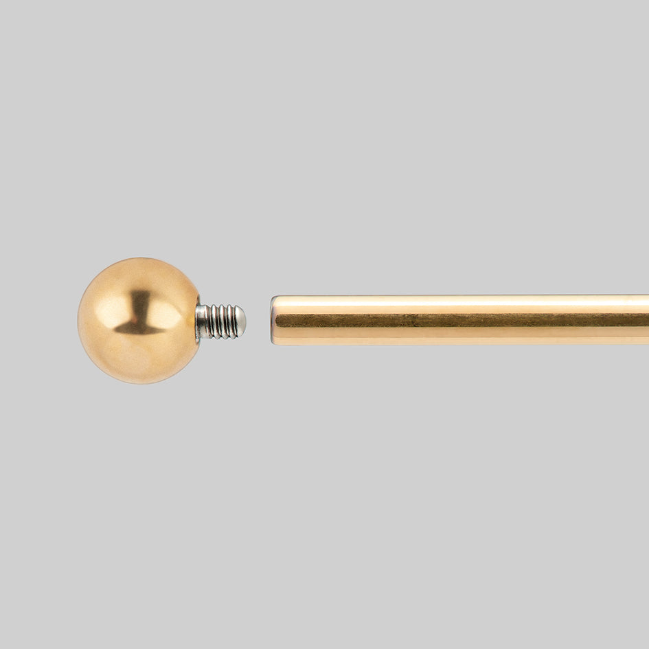 gold ball and screw cartilage piercing