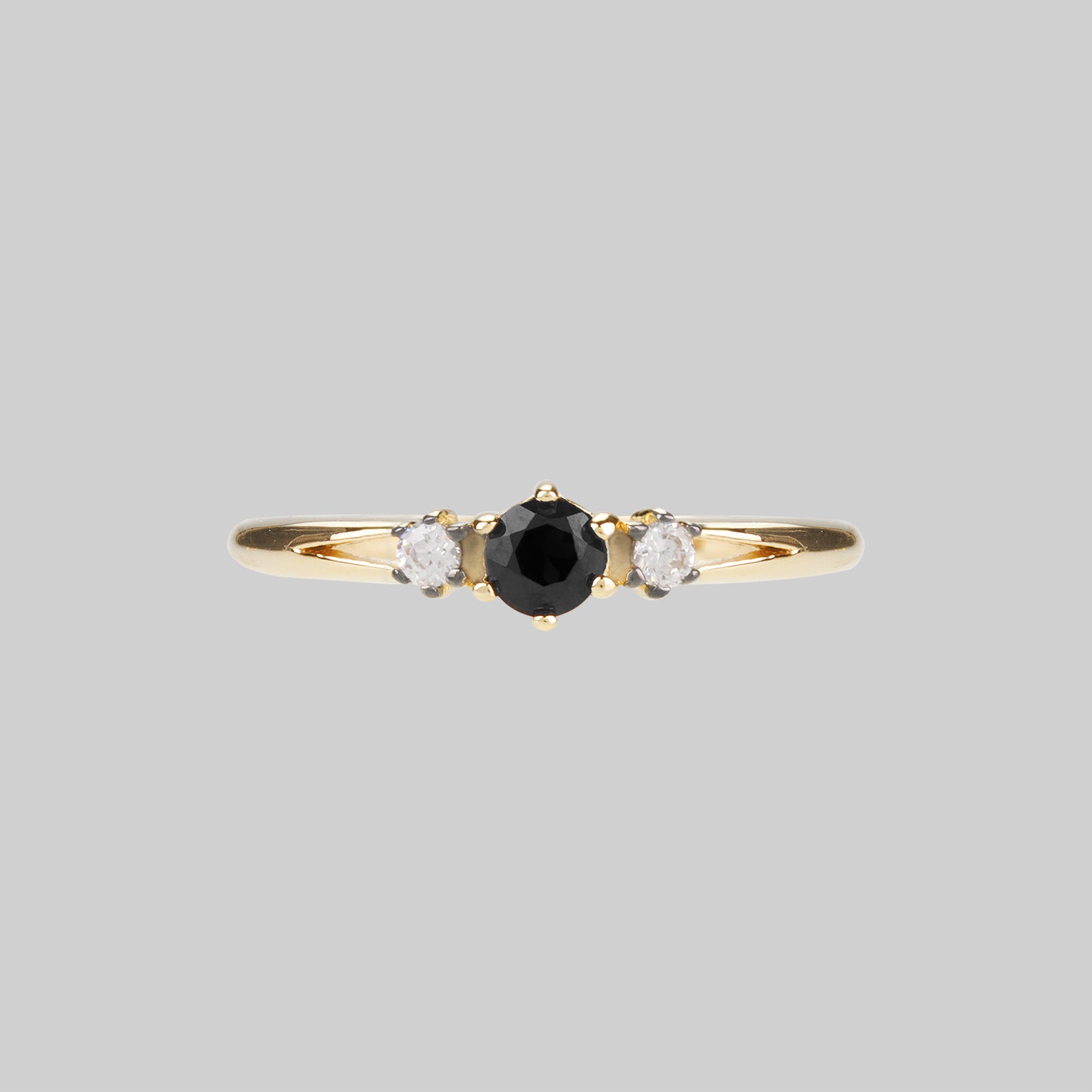 simple black gemstone ring