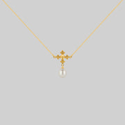 OPHELIA. Medieval Cross Collar - Gold