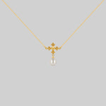 Gold delicate gothic necklace