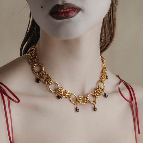 SYRENA. Ornate Seashell Choker - Silver