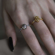 ALL MY MIND. Anatomical Brain Ring - Gold
