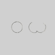Cupid & Psyche Lovers Hoop Earrings - Silver