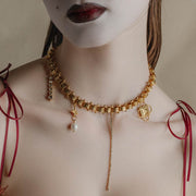 LALA. Decadent Charm Collar - Gold