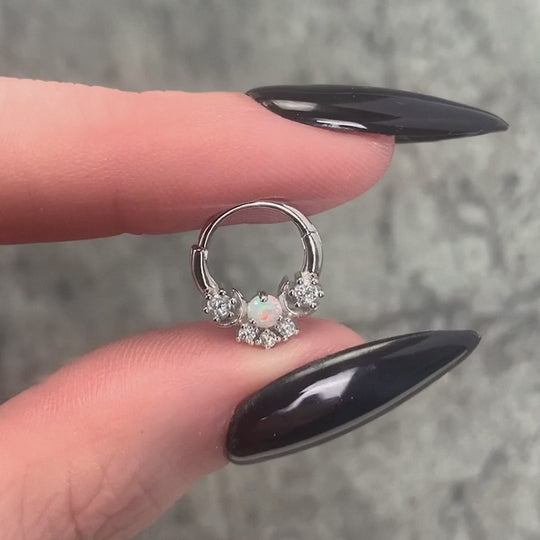 Moon Silver Clicker Septum Ring - Moondance | REGALROSE
