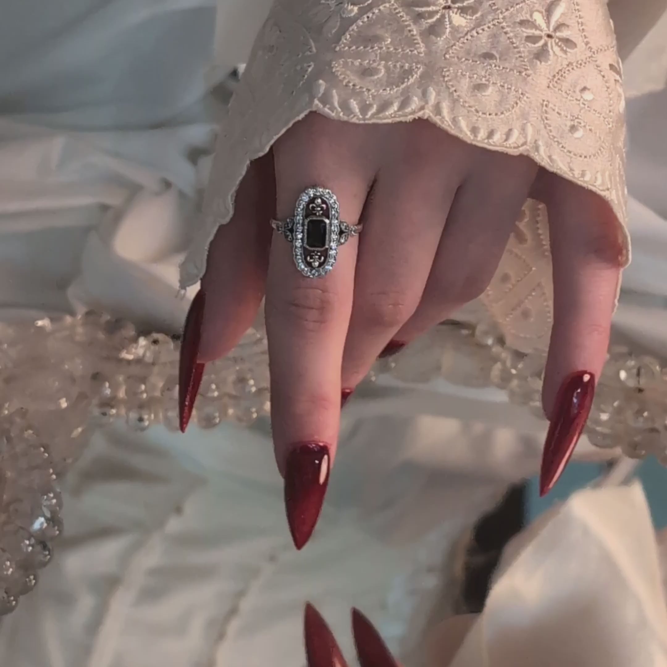 VANYA. Vampesque Black Onyx Ring - Silver