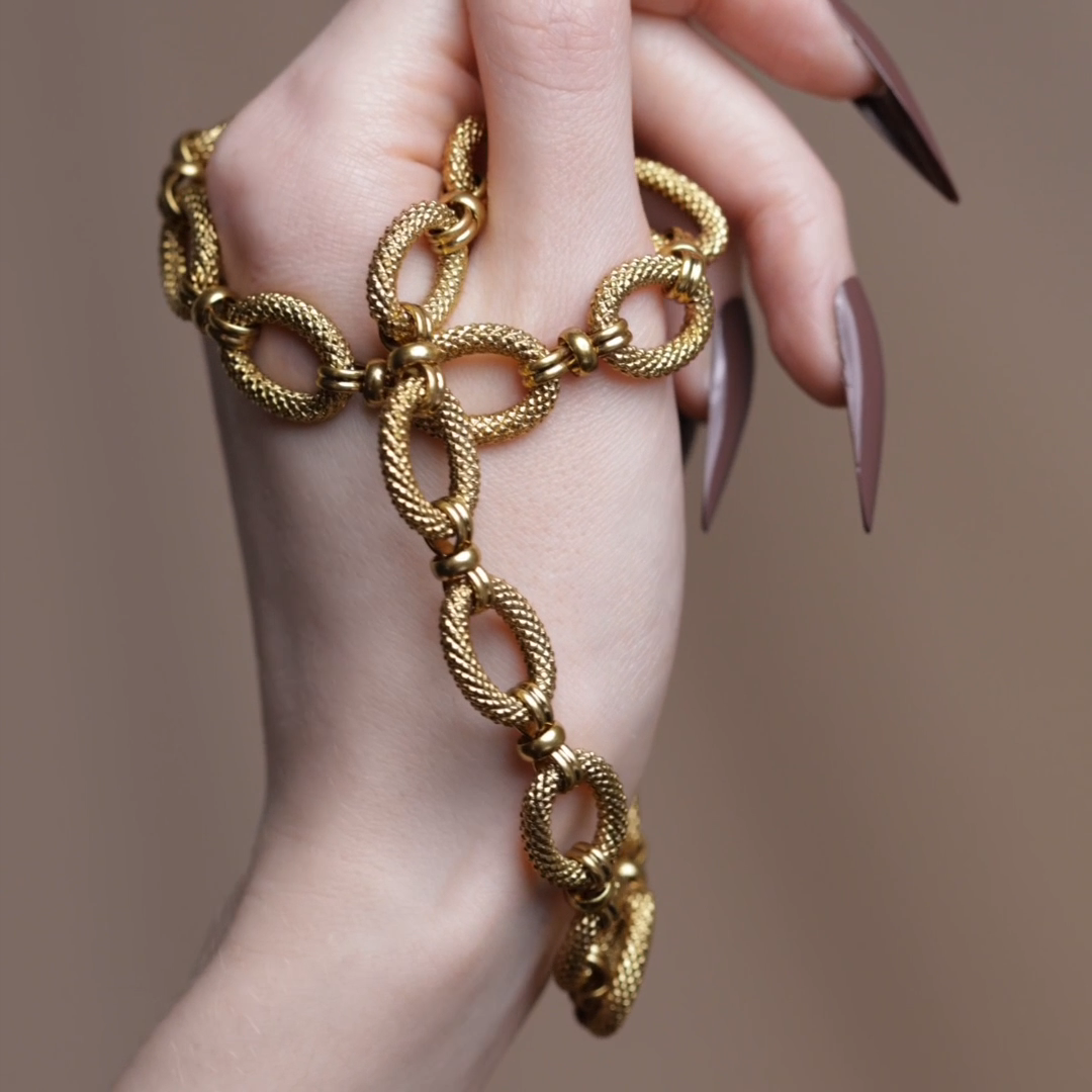 snakeskin chain gothic necklace