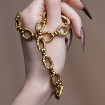snakeskin chain gothic necklace