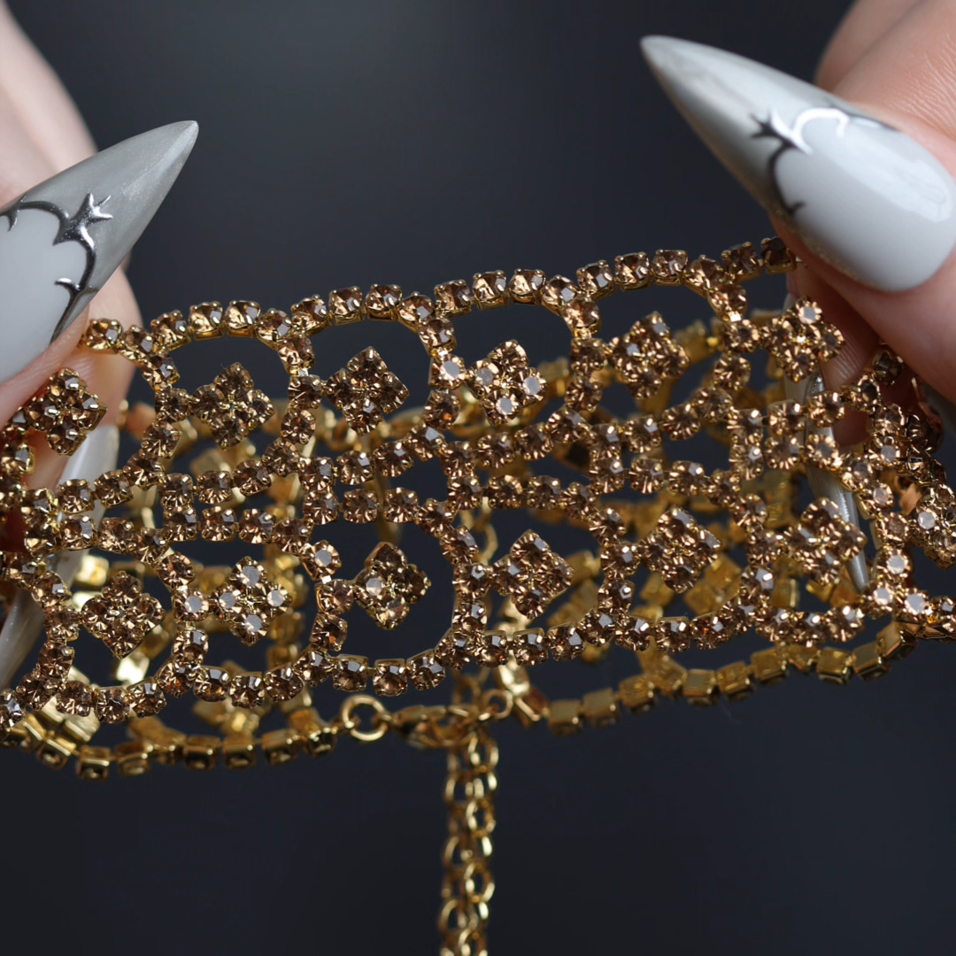 Video of Brenna wide dazzle chain bracelet with cubic zirconia