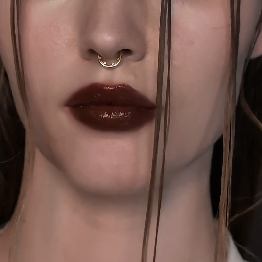 gold gothic tracery septum daith forward helix clicker ring