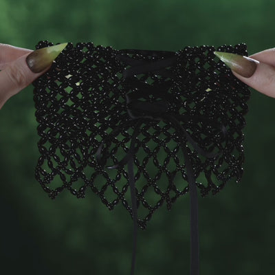 Beaded corset choker