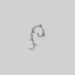 silver thorn gothic stud earring