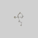 silver thorn vintage gothic stud earring right