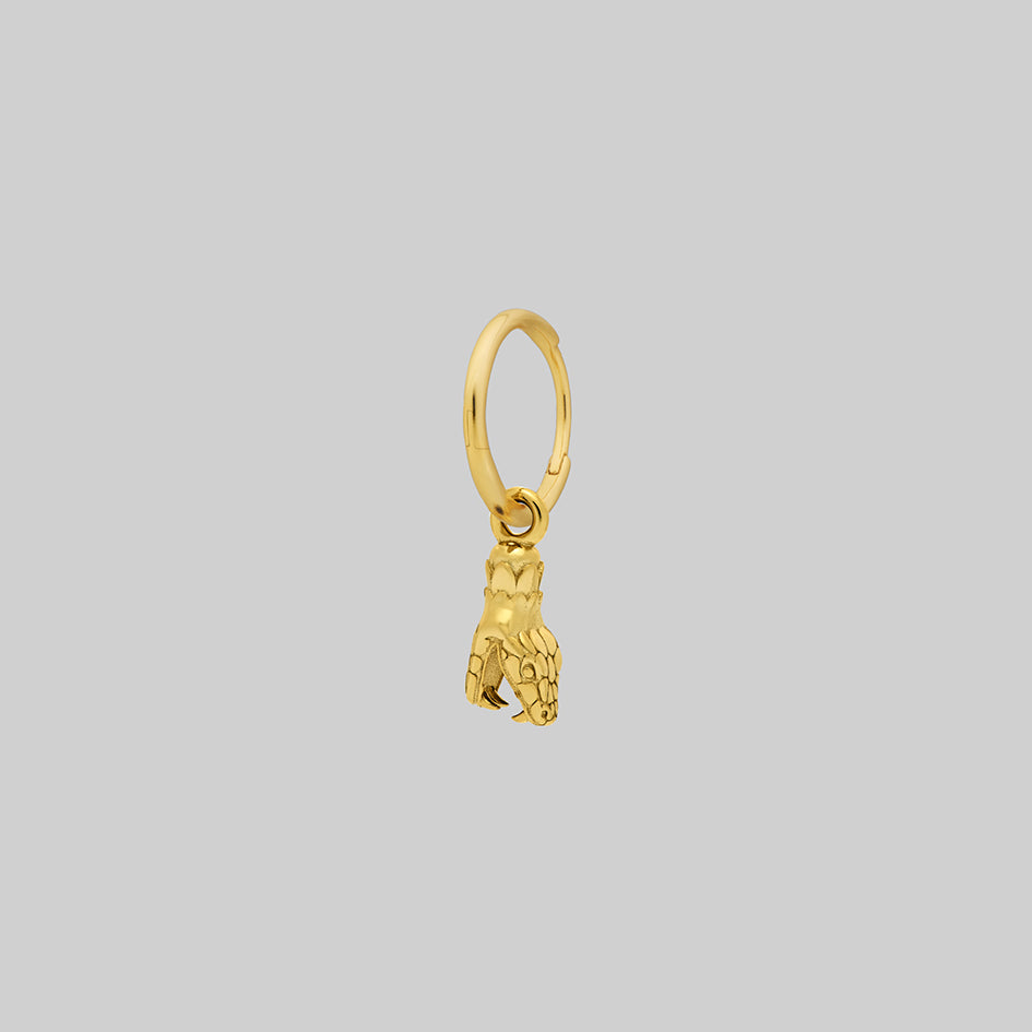 Gold snake dainty gothic hoop earrings