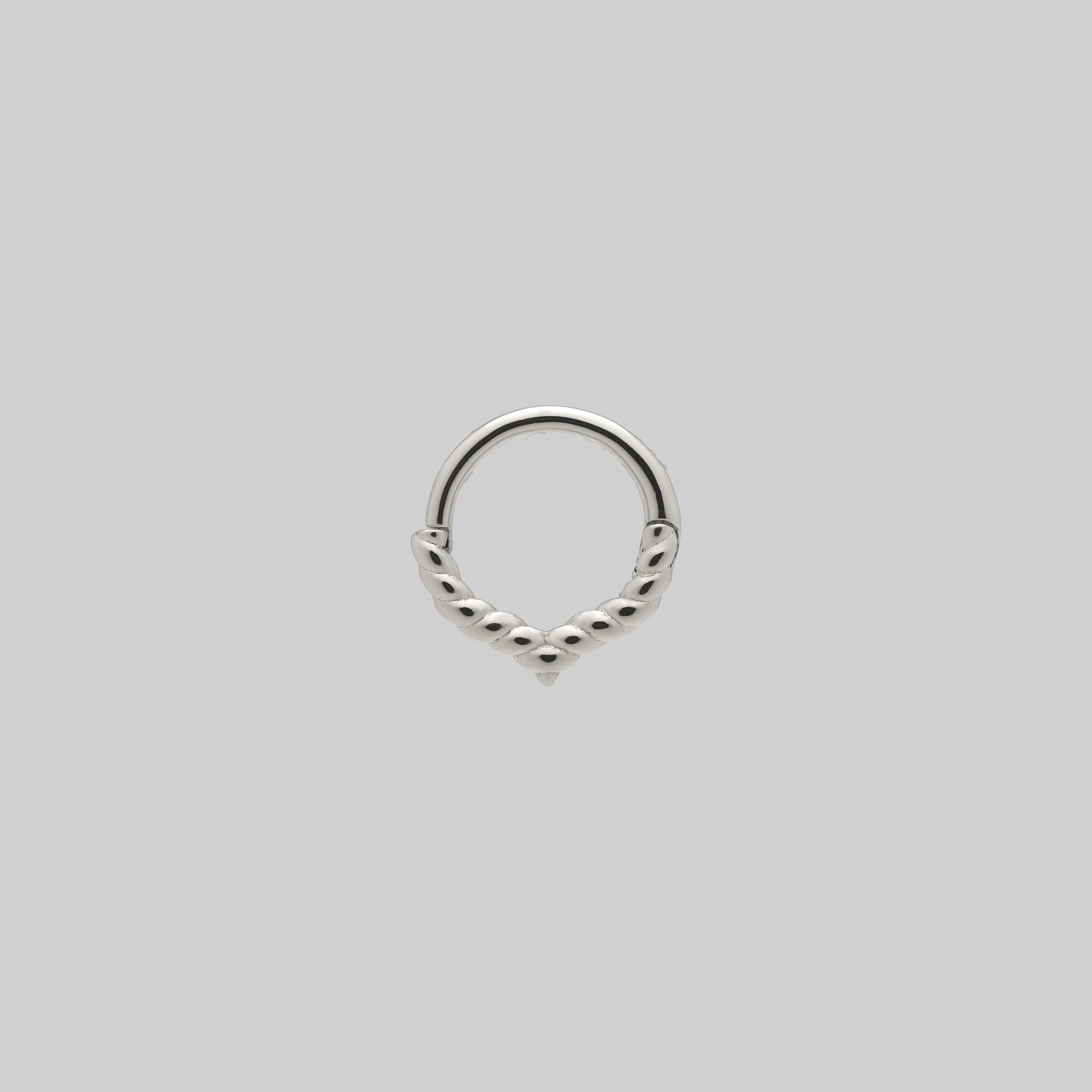 sterling Silver chevron septum clicker ring